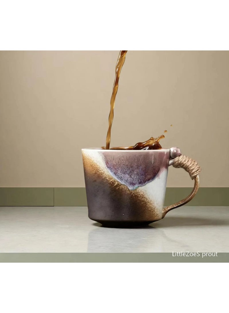 Clink Handmade Rustic Ceramic Japanese Style Mug with Rope Handle – Artisan Glaze Coffee & Tea Cup - Image 5